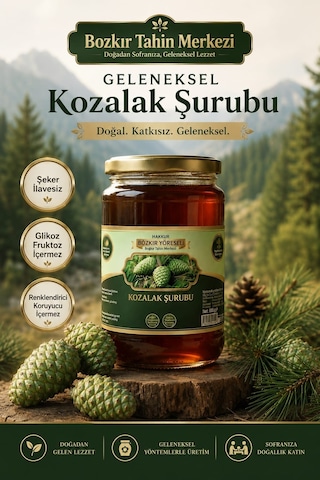 Bozkır Tahin Merkezi Doğal Katkısız Kozalak Köy Şurubu 660 G