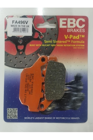Ebc Fa496v 2014-2023 Honda Nc 750 X Uyumlu Arka Fren Balatası Yarı Sinterli Balata