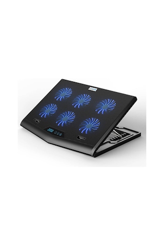 Yükseklik Hız Ayarlı Notebook Soğutucu Led Ekran 6 Fanlı 4 Mod
