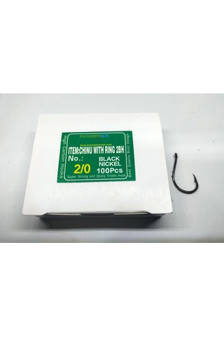 Powerex Chinu With Ring Tırnaklı 2/0 no. Delikli Paslanmaz Black
