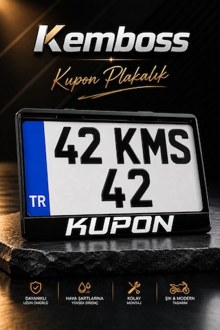 Kupon Yazılı Motosiklet Plakalık