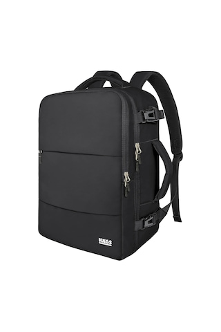 Haegs Laptop Sırt Çantası, Seyahat Çantası Hafif El Çantası Küçük Bavul Valiz, Uçak Onaylı Bagaj Çantası, Erkek Ve Bayan İçin, 15.6 İnç Notebook Dizüstü Bilgisayar Laptop Macbook Çantası, Siyah