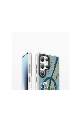 Galaxy Uyumlu S25 Ultra Kılıf Magsafe Şarj Özellikli Benks Dynamic City Serisi Kapak Yeşil