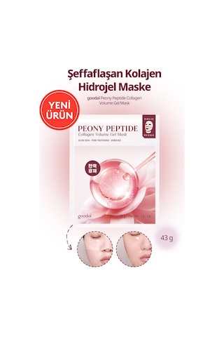 Şeffaflaşan Kolajen Hidrojel Maske Peptit İçerikli Goodal Peony Peptide Collagen Volume Gel Mask