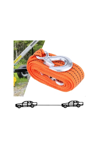 Polyester 2 Tonluk Araç Çekme Halatı Bez 3 Metre