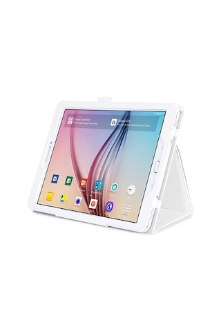 Samsung Uyumlu Galaxy Tab A T550 9.7" Standlı Kılıf Beyaz (209317190)