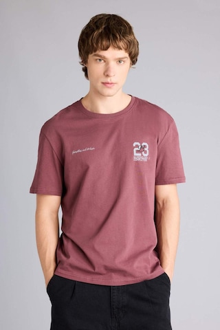 Defacto Regular Fıt Baskılı Kısa Kollu Tişört G3214ax26spbr494 Bordo-br494