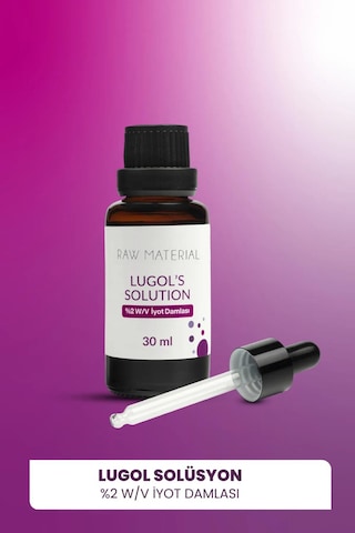 Raw Material Lugol Çözeltisi %2'lik 30 Ml 2 Adet