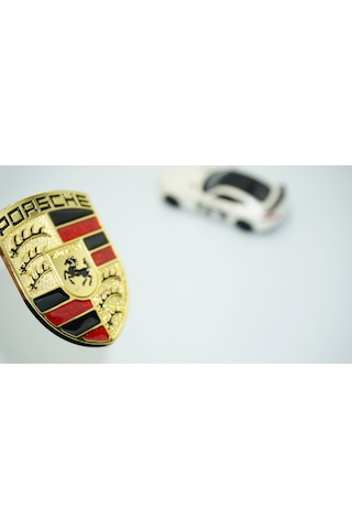 Dk Tuning Porsche Logo Kaput Body 3m Gold Metal Logo Amblem Arma