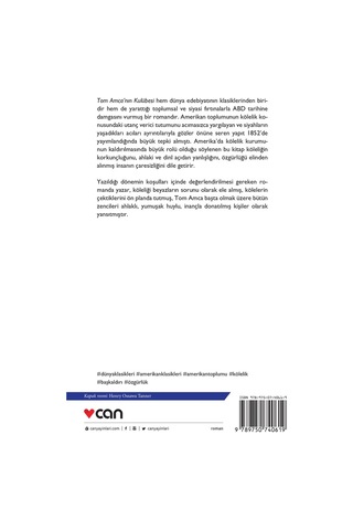 Tom Amca'Nın Kulübesi -Harriet Beecher Stowe - Can Yayınları