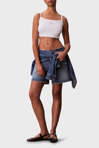 Calvin Klein Bayan Top Lv047f221g Yaf Beyaz