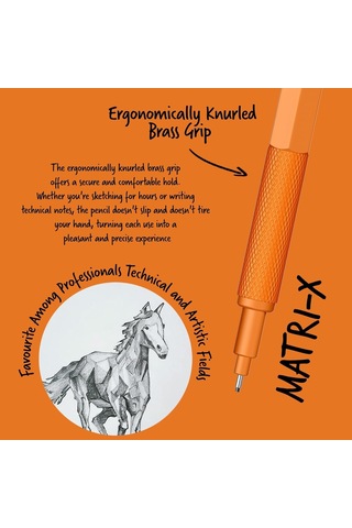 Scrikss Office Matri-x Versatil 0.5 Mm Turuncu Şeffaf Amb Genel