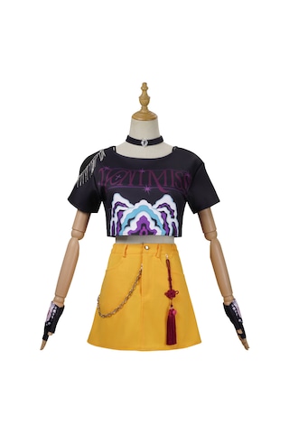 Kpop Demon Hunters Eğlenceli Parti Anime Karakter Kostüm Aksesuarlar Rumi Çok Renkli Yetişkin