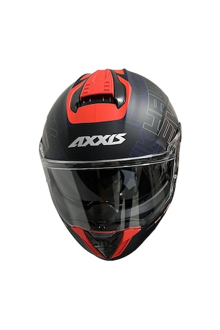 Axxis Hawk SV Evo Cubik C4 Matt Fluor Motosiklet Kaskı Siyah Turuncu