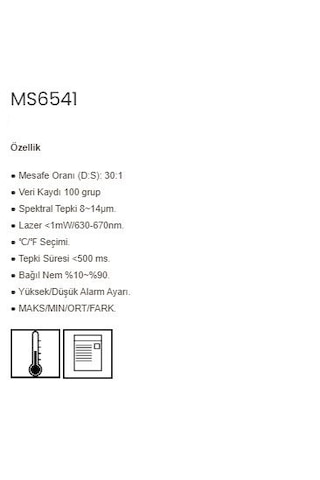 Mastech Ms6541 Infrared Termometre