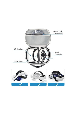 Artfulabode Devaso Meta Quest 3/s/2/pro/pico 4 Taşıma Çantası - Yüksek Kapasiteli Ve Düzenleyici Kılıf