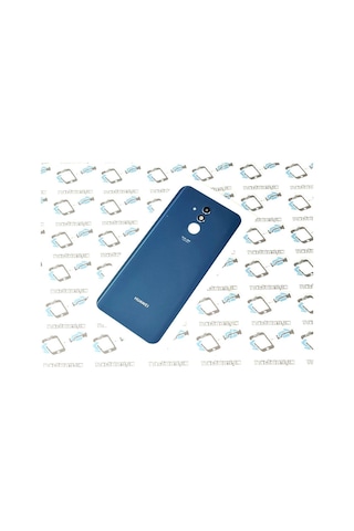 Tkgz - Mate 20 Lite Arka Pil Batarya Kapağı (Cam Kamera) Mavi