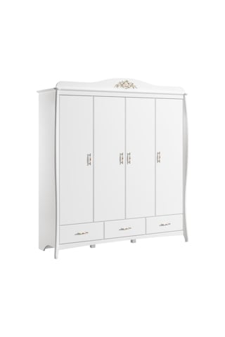 Meltem Kids Prestij Beyaz Genç Odası Dört Kapılı Dolap