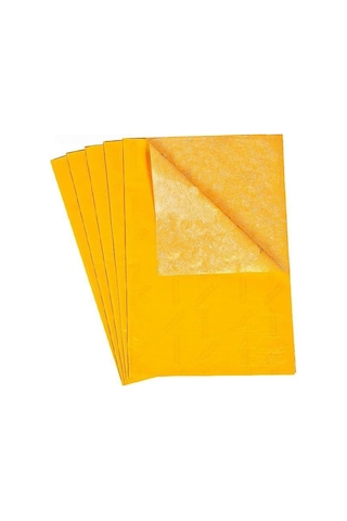 Artlantis Sarı Karbon Kağıdı A4 5 Adet 21x29,7 Cm Kopya Kağıdı Transfer Kağıdı Renkli Karbon Kağıdı
