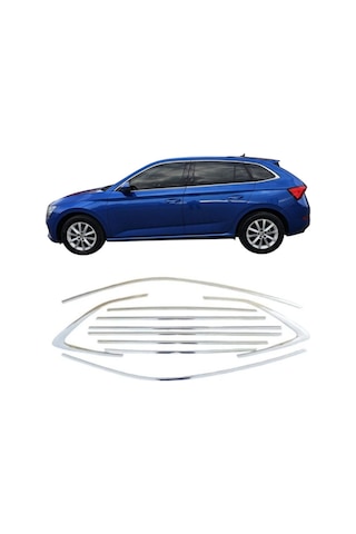 Skoda Uyumlu Scala 2019+ 12 Parça Cam Çerçevesi
