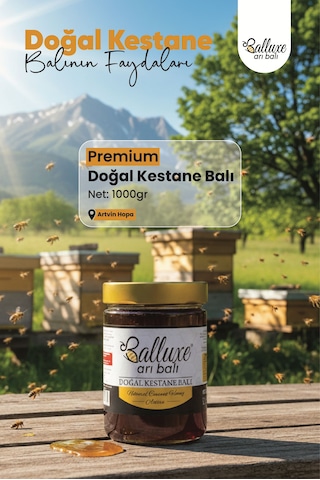Balluxe Premium Doğal Kestane Balı Net: 1 KG