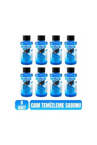 Konsantre Oto Cam Temizleme Sabunu Araç Cam Silecek Suyu 50 Ml X 8 Adet