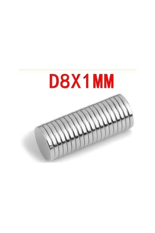Neodyum Mıknatıs Magnet Silindir 100 Adet D8 X 1 Mm
