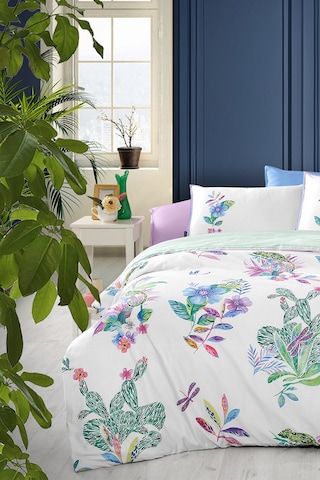 Sarev Jimena Multi Çift Kişilik %100 Pamuk Saten "300 Tc" Nevresim Takımı Çok Renkli