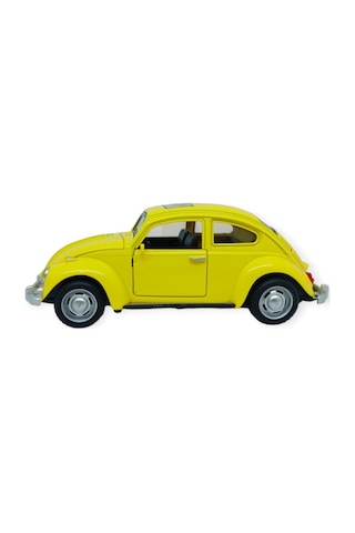 Sesli Işıklı Vosvos Araba 15 Cm - 32111d - Sarı Lisinya Çok Renkli