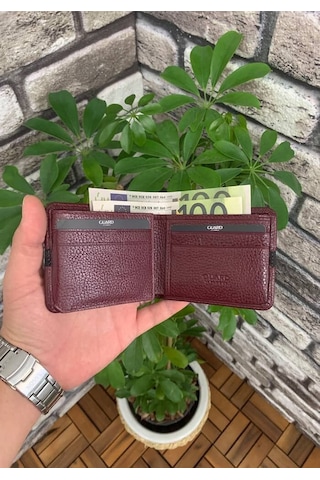 Guard Bordo Spor Şeritli Deri Erkek Cüzdanı Çok Renkli