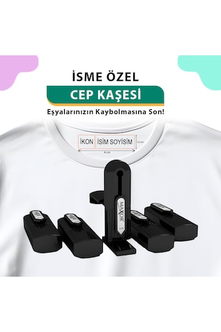 Siyah Öğrenci Cep Kaşesi, Okul Anaokul Kreş Kaşesi, Defter Kitap, Kıyafet Elbise Kaşesi Etiketi Siyah