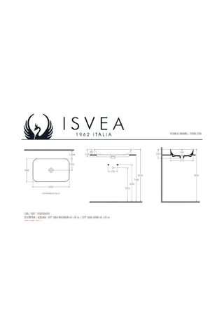 Isvea Sott’Aqua S&S Tezgahüstü Lavabo 60 CM 10Sq50060Sv