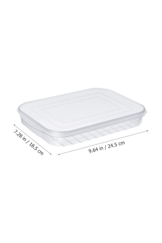 Kangvka Gıda Muhafaza Kutusu 2 Adet - Şeffaf, Su Birikimi Olmayan, Hermetik Kapaklı, Buzdolabı İçin Et-balık-seafood Saklama Kutusu Beyaz