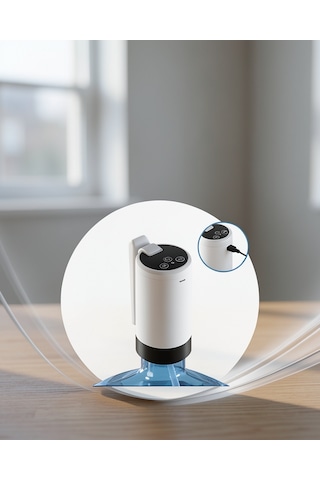 Akıllı Su Pompası, Damacana Üstü, 3 Damacana, 4w, Micro Usb, Katlanabilir Çok Renkli