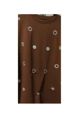Butik Boncuk İşlemeli Rahat Spor Sweattshirt Tunik Kahve Boncuk İşlemeli Rahat Spor Sweattshirt Tunik Kahve Boncuk İşlemeli Rahat Spor Sweattshirt Tunik