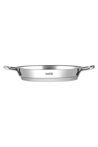 Nehir Silver Çelik 20 Cm Kapaksız Omlet Sahan Gri