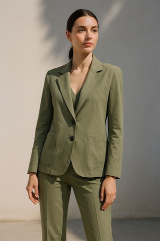 Kadın Haki Takım Elbise - Ceket Ve Yüksek Bel Pantolon İkili Takım Çok Renkli