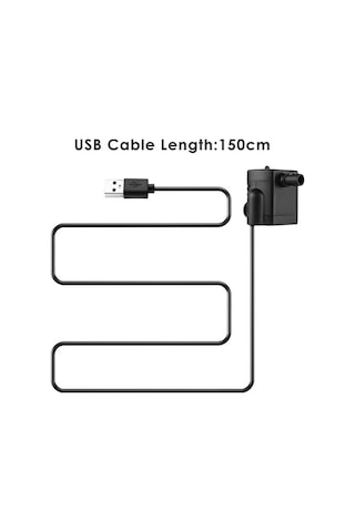 Yulong Cbtx 1.5m Mikro Usb Dc Sessiz Fırçasız Su Pompası Siyah