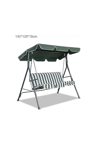 Salıncak Koltuğu Gölgelik Örtüsü 3 Kişilik Açık Bahçe Teras Su Geçirmez Avlu Askısı Çok Renkli 12 Sadece Çatı Örtüsü Diğer