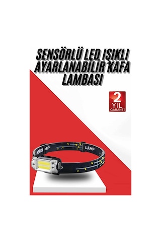 Sensörlü Kamp Lambası Ayarlanabilir Kafa Lambası Kafa Bantlı - Lisinya Standart