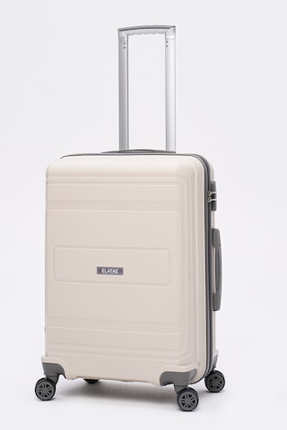 Elatae Premium Polipropilen Orta Boy Kırılmaz Valiz Bej - Antrasit V305 Bej