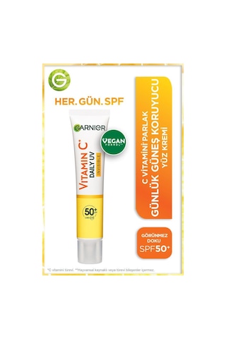 Garnier C Vitamini Parlak Fluid Koruyucu Yüz Güneş Kremi SPF50+ 2 x 40 ML