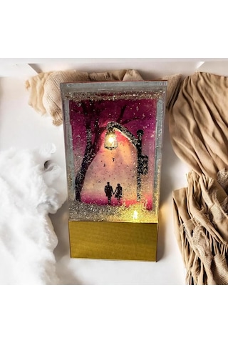 Dekoratif Işıklı Sokak Lambası Gold Gece Lambası Gold