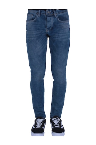 Erkek Mavi Denim Normal Bel Jean Mavi