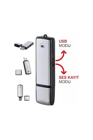 USB Ses Sensörlü Dijital 16 GB Mini Ses Kayıt Cihazı