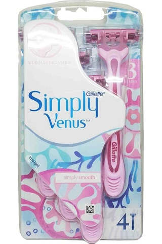 Gillette Venüs Simply 3 Tıraş Bıçağı 4'lü Blister