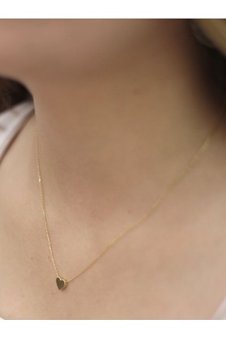 14 Ayar Altın 3 Boyutlu Kalp Kolye Altın