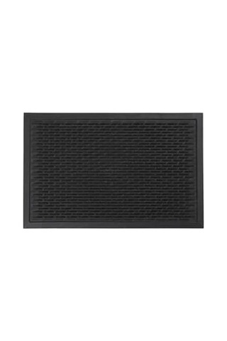 Dış Kapı Paspası, Siyah Pvc, 45x70 Cm, Dayanıklı Açık Bej
