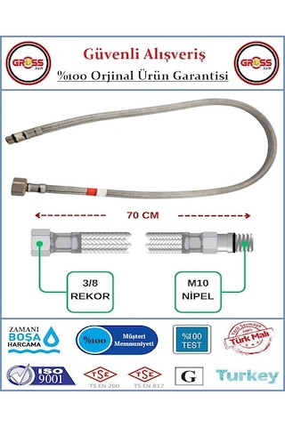 Batarya Flex Hortumu - Çelik Örgü - Spiral Batarya Hortumu - 70cm