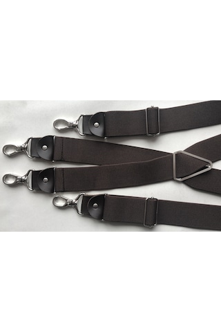 Kancalı Pantolon Askısı Kahve Renkli 4 Kancalı